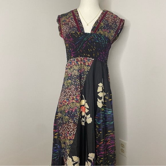 Vintage California On The Rocks Floral Midi Dress 7 Medium - Picture 10 of 10